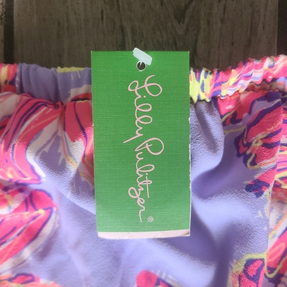 Lilly Pulitzer Ritz Romper Women's Medium Dahlia Purple Party Girl Belted NWT - Picture 3 of 9